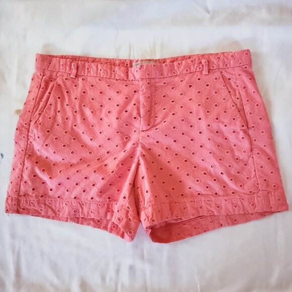 Gap Clean Front Eyelet Shorts Pink Size 8 - Picture 1 of 5